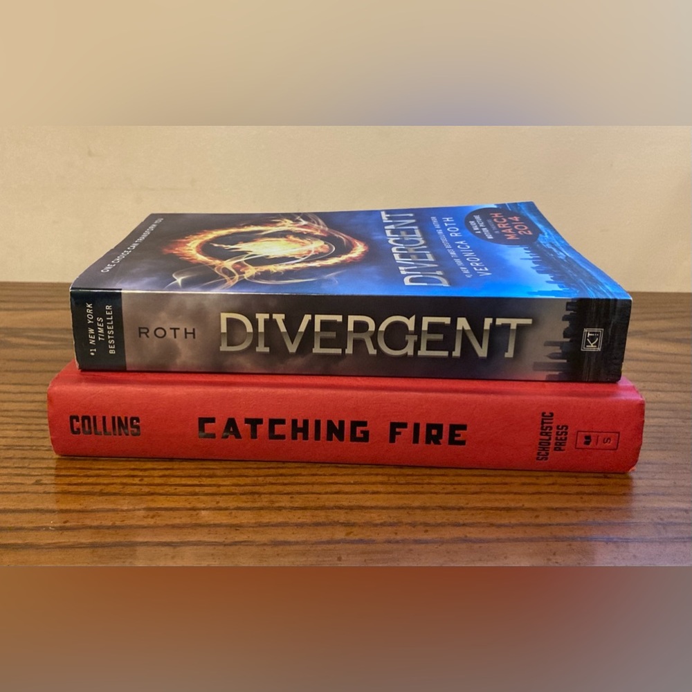 2 novels: Catching Fire (Hunger Games) and Divergent